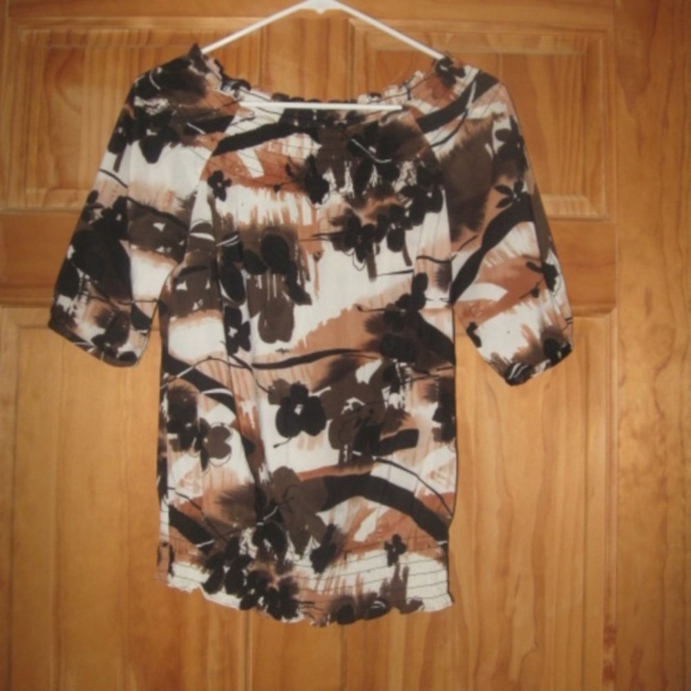 The Limited Brown Floral Top
